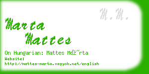 marta mattes business card